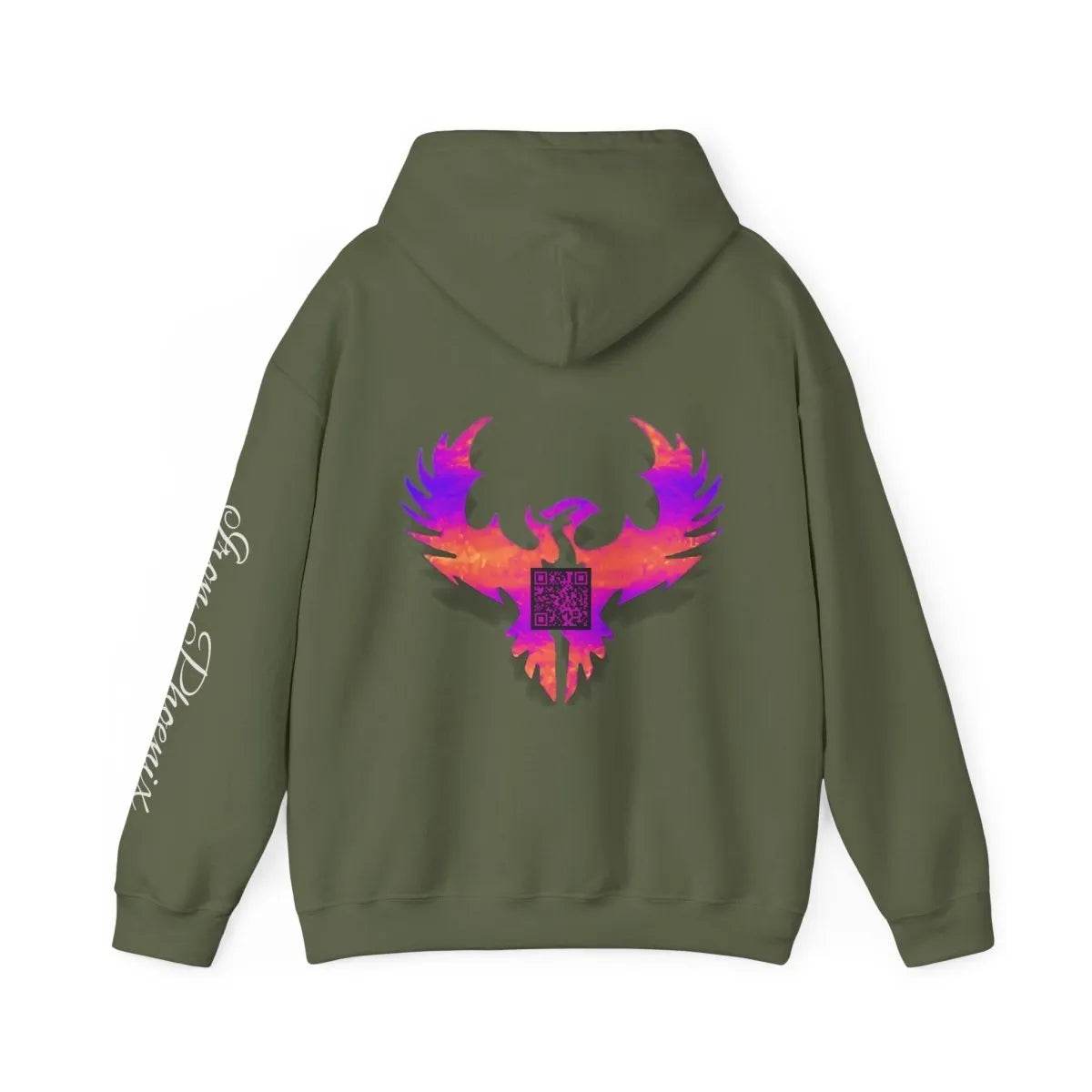 Gamer Phoenix Hoodie, Etsy QR, Cozy Gaming Wear - Iron Phoenix GHG