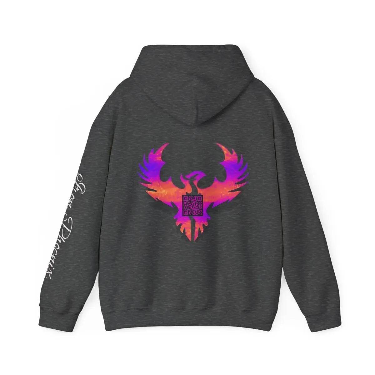 Gamer Phoenix Hoodie, Etsy QR, Cozy Gaming Wear - Iron Phoenix GHG