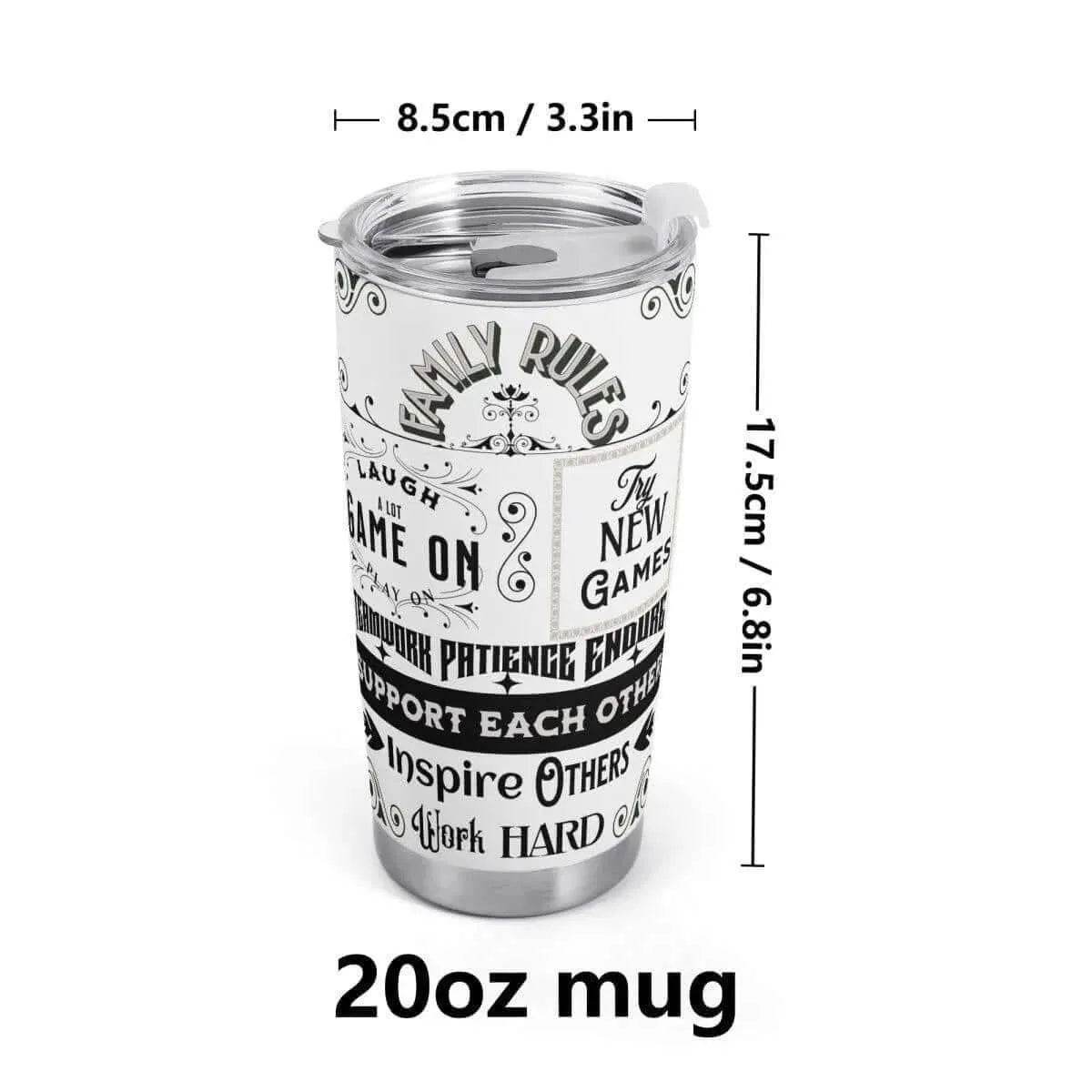 Gamer Family Rules Tumbler | Positive Gaming Travel Mug
