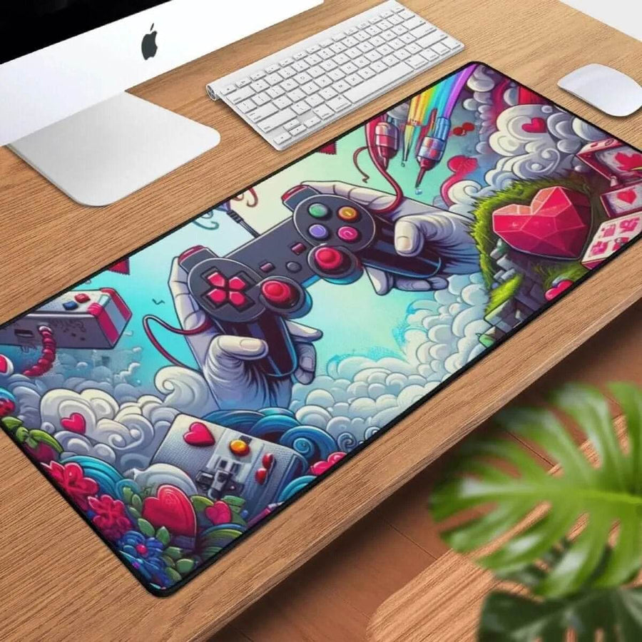 Gamer Love Desk Mat | Passionate Play Gaming Mouse Pad - Iron Phoenix GHG