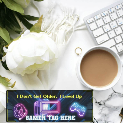 Level Up Gamer Desk Mat | Personalized Slogan Mouse Pad - Iron Phoenix GHG