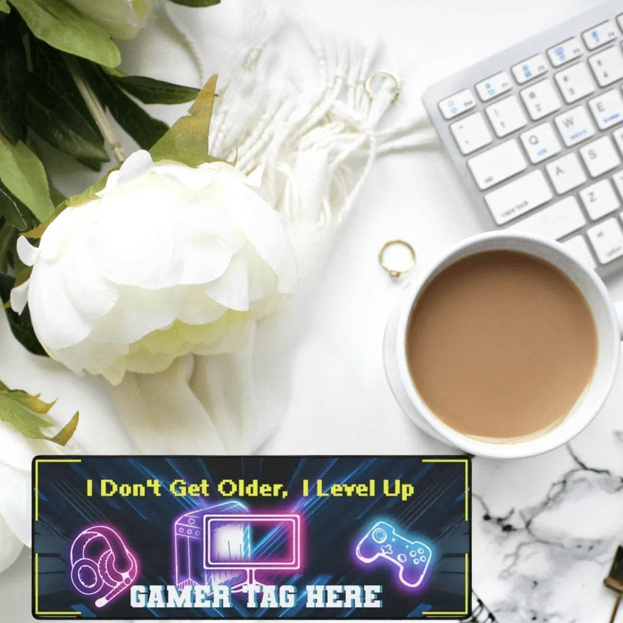 Level Up Gamer Desk Mat | Personalized Slogan Mouse Pad - Iron Phoenix GHG