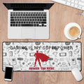 Gaming Superpower Desk Mat | Superhero Slogan Mouse Pad - Image 3