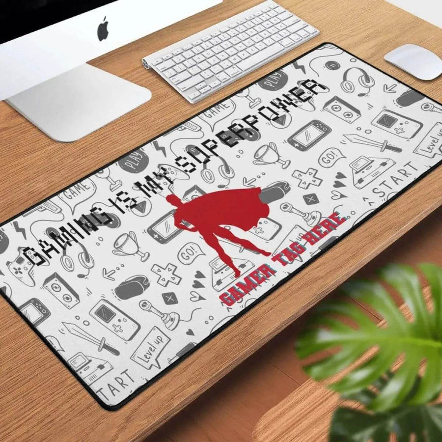 Gaming Superpower Desk Mat | Superhero Slogan Mouse Pad - Iron Phoenix GHG