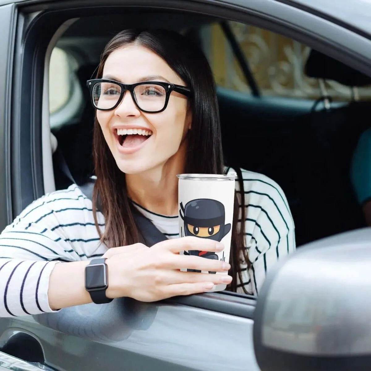 Gaming Ninja Travel Mug - Stylish Car Cup for Gamers on the Go - Iron Phoenix GHG