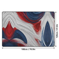 Abstract Red White Blue Rug | Gaming and Yoga Mat - Image 5