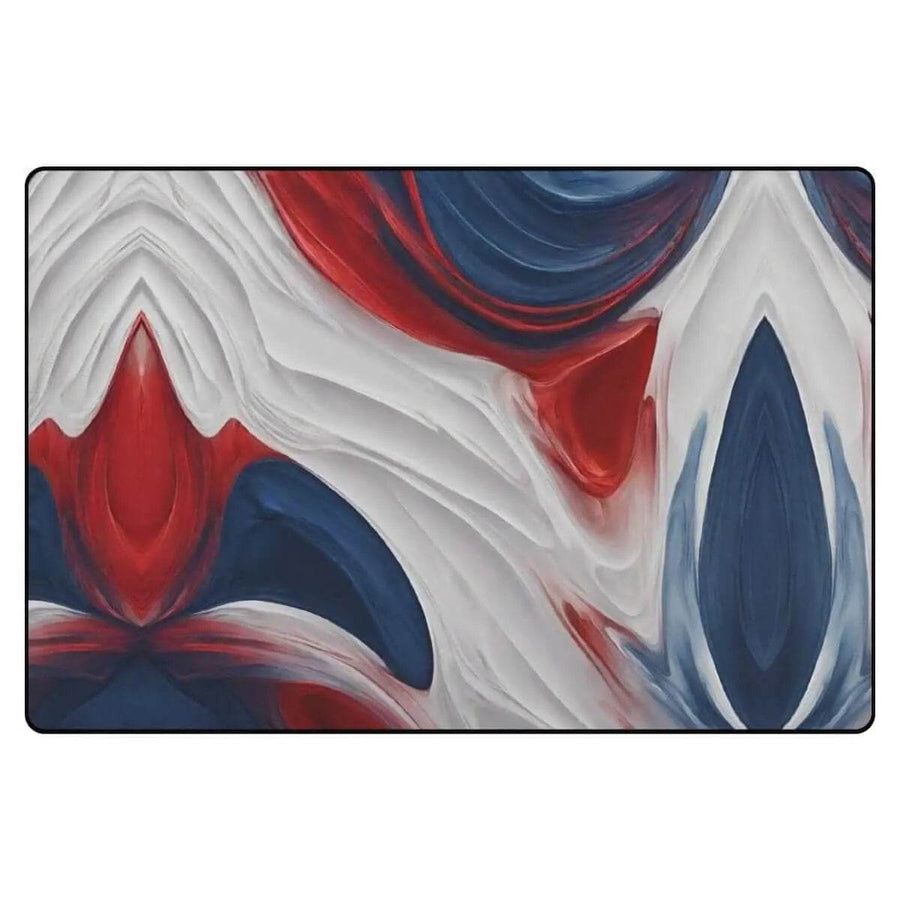 Abstract Red White Blue Rug | Gaming and Yoga Mat - Iron Phoenix GHG