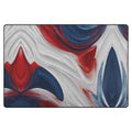 Abstract Red White Blue Rug | Gaming and Yoga Mat - Image 2