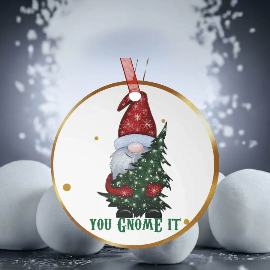 Funny Gnome Christmas Ornament Perfect Gift for Gamers - Iron Phoenix GHG