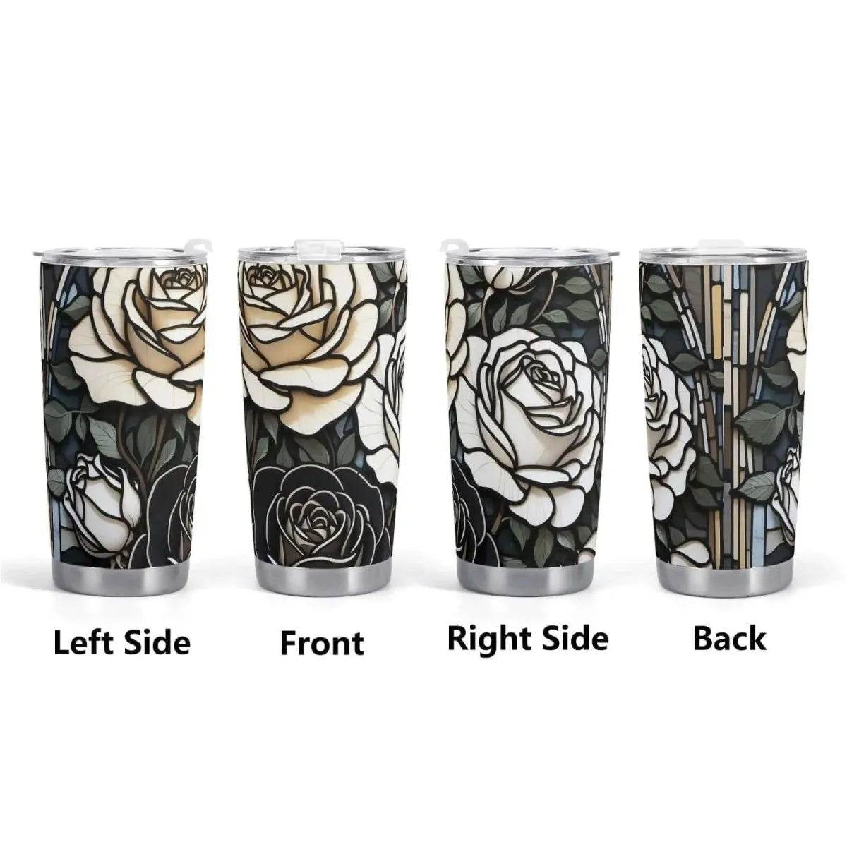 Gothic Roses Tumbler - Gaming, Sports & Calm Comfort - Iron Phoenix GHG