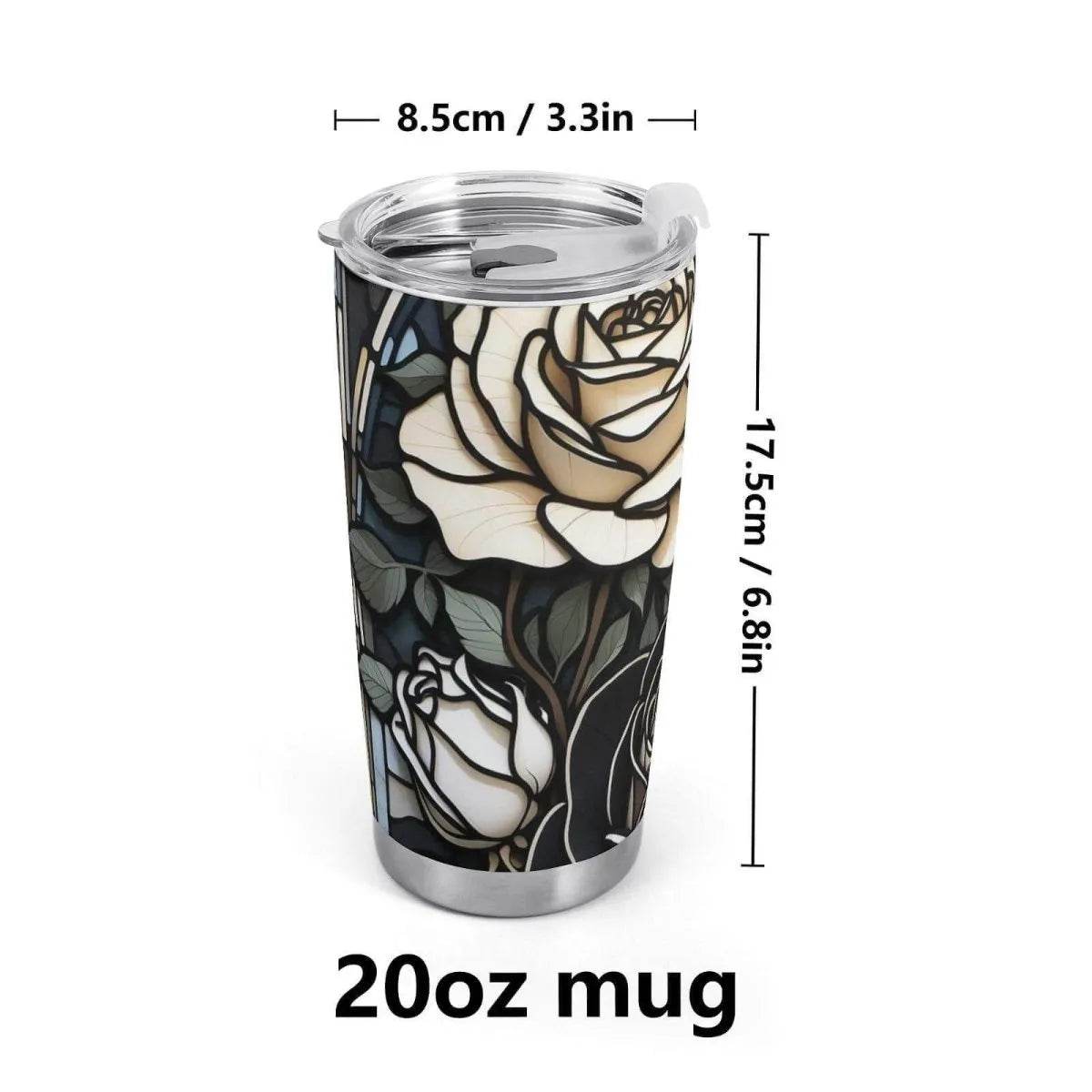 Gothic Roses Tumbler - Gaming, Sports & Calm Comfort - Iron Phoenix GHG