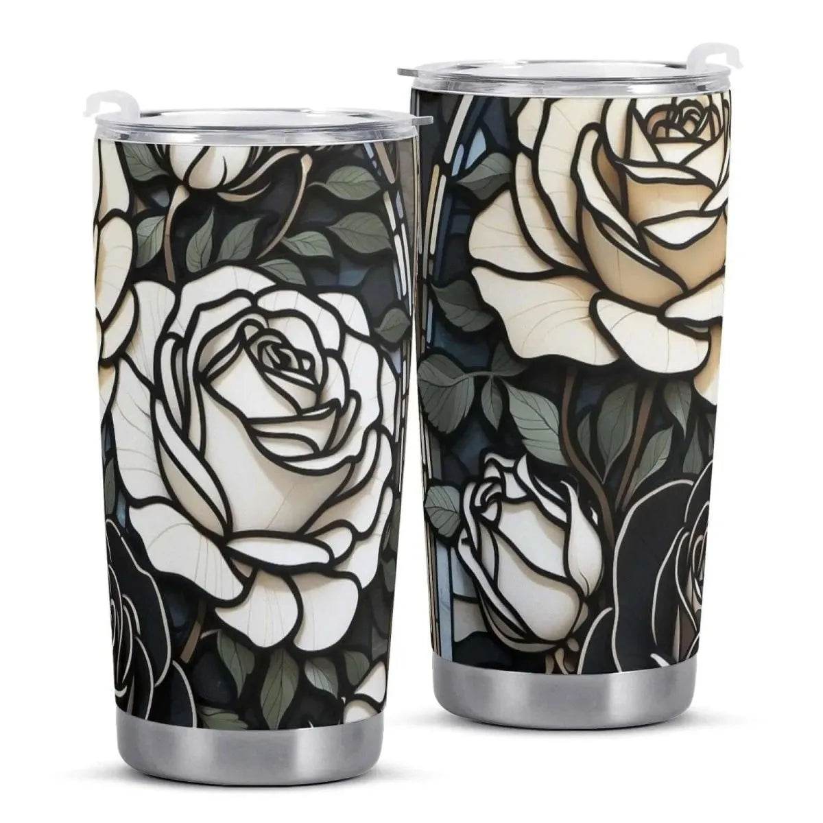 Gothic Roses Tumbler - Gaming, Sports & Calm Comfort - Iron Phoenix GHG