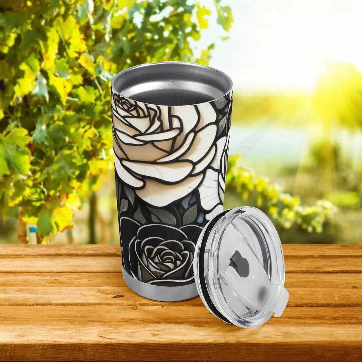Gothic Roses Tumbler - Gaming, Sports & Calm Comfort - Iron Phoenix GHG