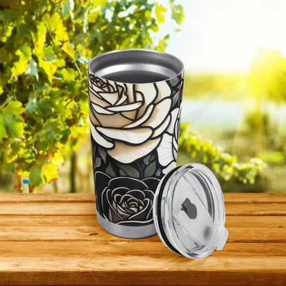 Gothic Roses Tumbler - Gaming, Sports & Calm Comfort - Iron Phoenix GHG