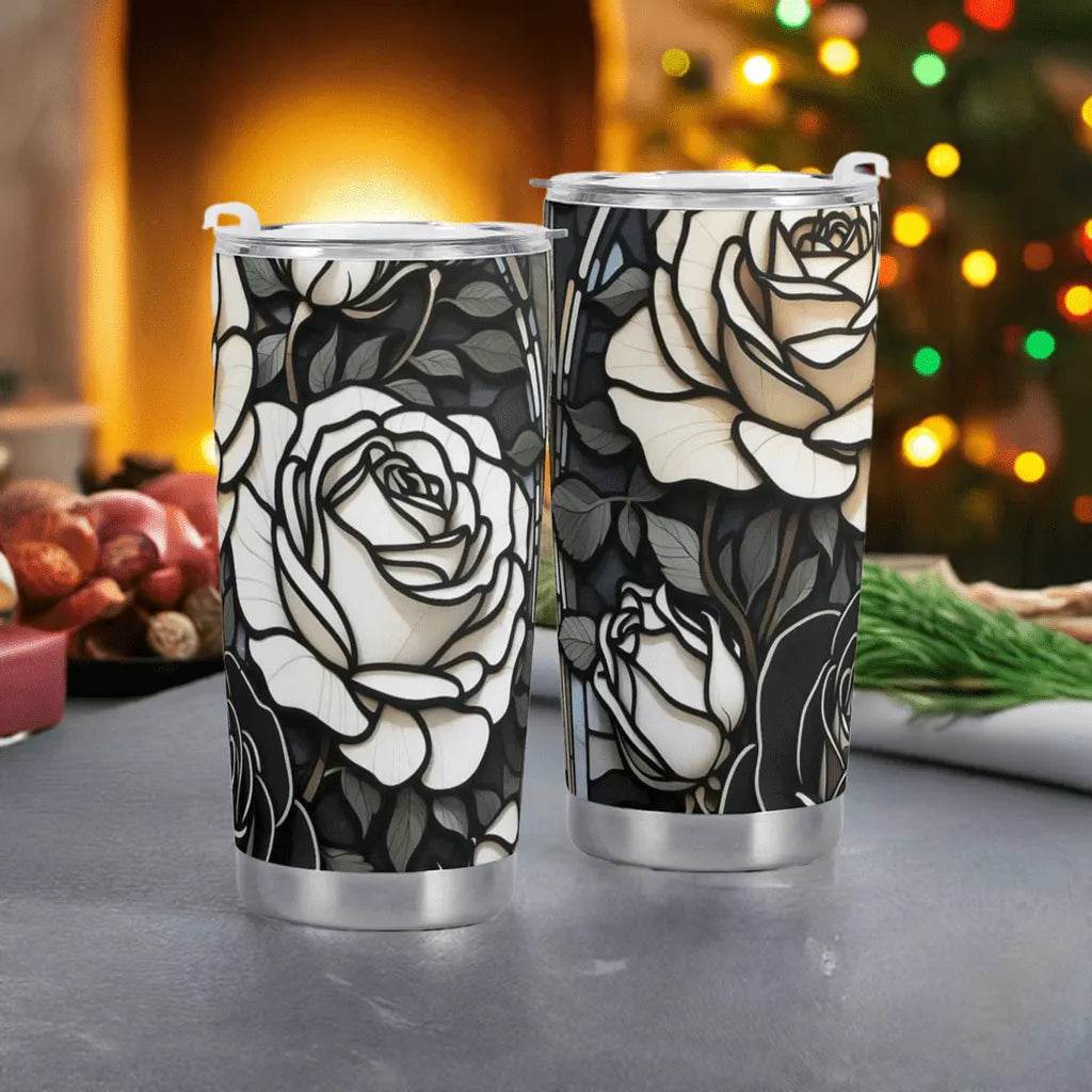Gothic Roses Tumbler - Gaming, Sports & Calm Comfort - Iron Phoenix GHG