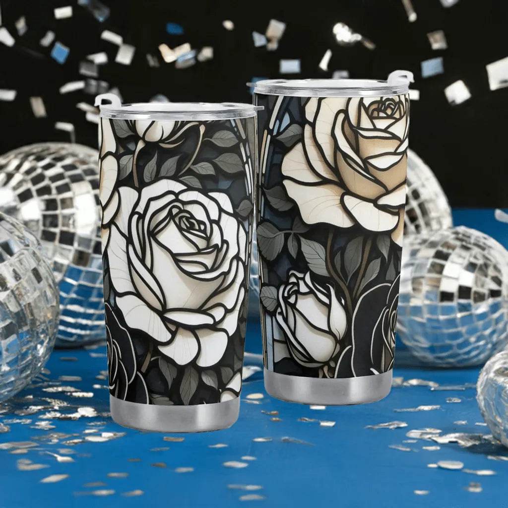 Gothic Roses Tumbler - Gaming, Sports & Calm Comfort - Iron Phoenix GHG