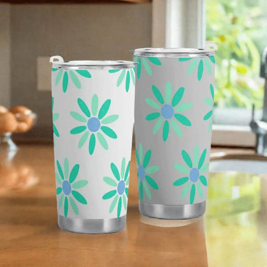 Green Grey Car Cup - 600ML Gamer Travel Mug - Iron Phoenix GHG