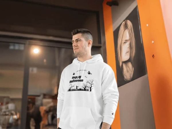 Halloween Hoodie, Champion, Eco-Friendly Warmth