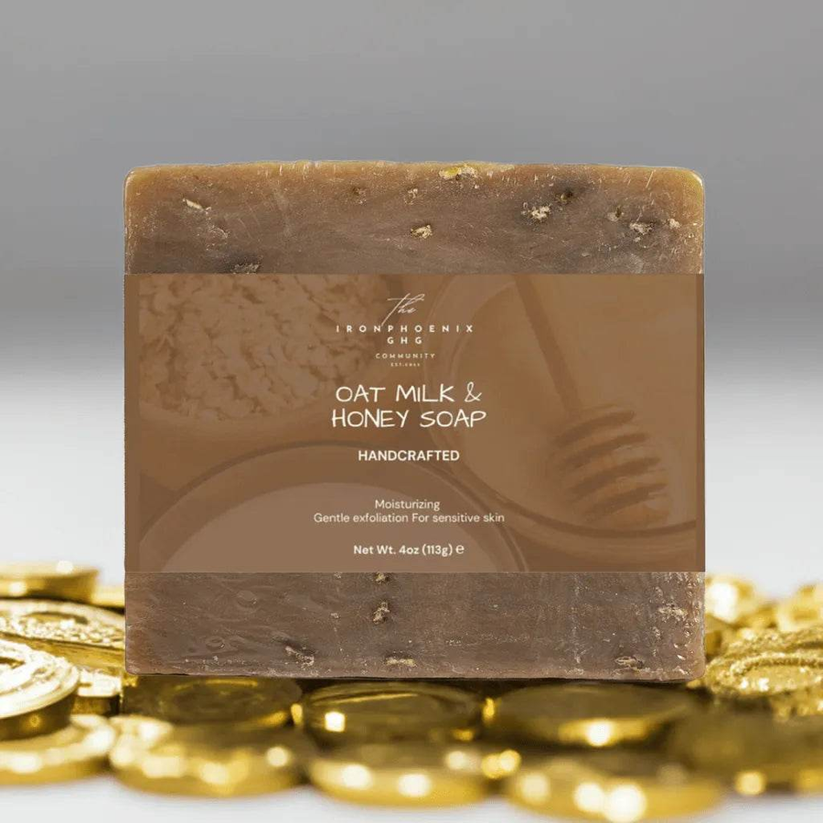Oat Milk n Honey Soap | Calm Eczema | Sensitive Skin Relief Bar - Iron Phoenix GHG