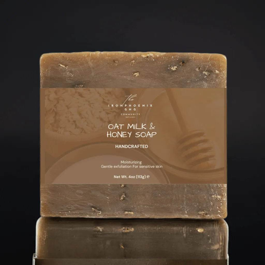 Oat Milk n Honey Soap | Calm Eczema | Sensitive Skin Relief Bar - Iron Phoenix GHG