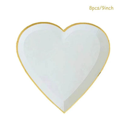 Heart-Shaped Party Tableware Set - Eco Gamer Party Gear - Iron Phoenix GHG