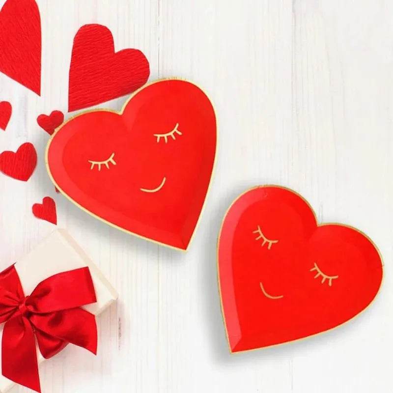 Heart-Shaped Party Tableware Set - Eco Gamer Party Gear - Iron Phoenix GHG