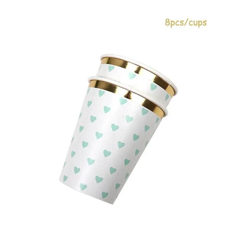 Heart-Shaped Party Tableware Set - Eco Gamer Party Gear - Iron Phoenix GHG