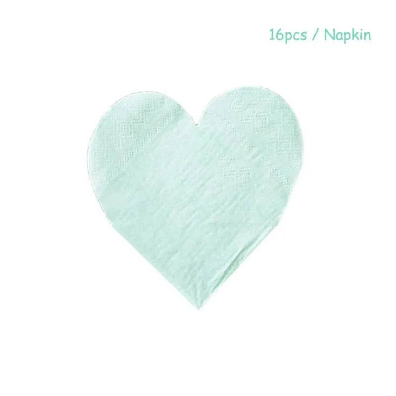 Heart-Shaped Party Tableware Set - Eco Gamer Party Gear - Iron Phoenix GHG