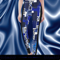 Blue Mosaic Print Leggings | PvP Gaming and Yoga Tights - Image 6