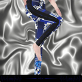 Blue Mosaic Print Leggings | PvP Gaming and Yoga Tights - Image 5