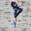 Blue Mosaic Print Leggings | PvP Gaming and Yoga Tights - Image 3