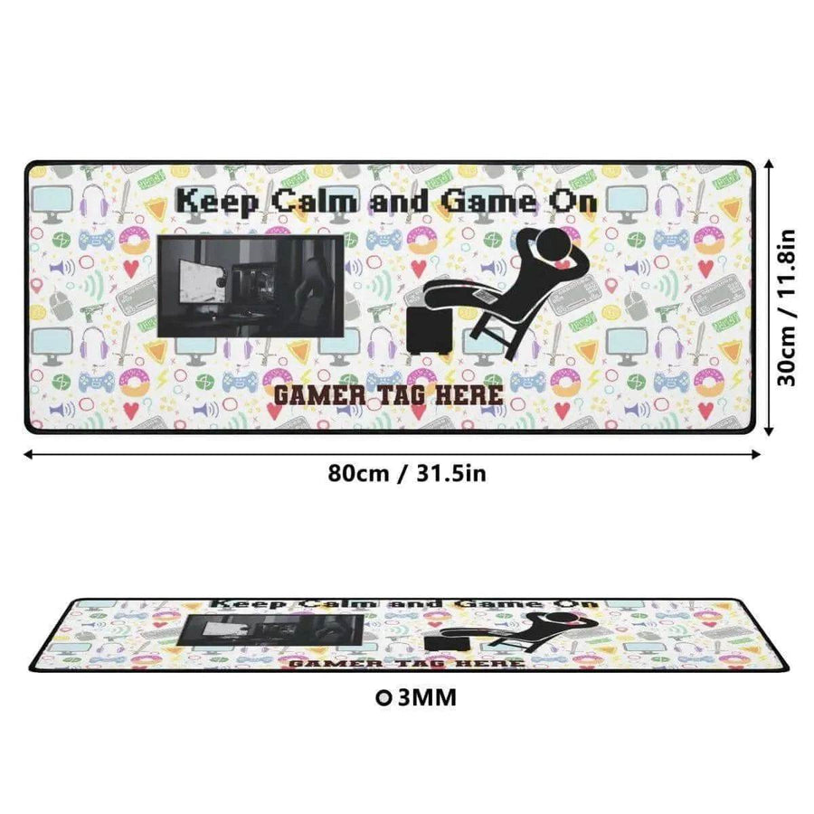 Keep Calm Gaming Desk Mat | Personalized Gamer Mouse Pad - Iron Phoenix GHG