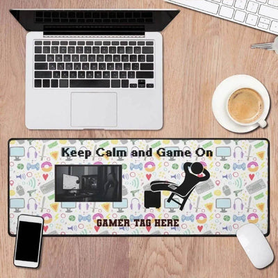 Keep Calm Gaming Desk Mat | Personalized Gamer Mouse Pad - Iron Phoenix GHG