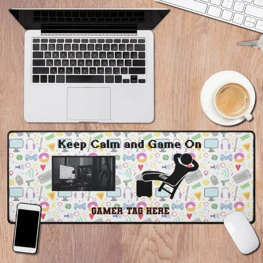 Keep Calm Gaming Desk Mat | Personalized Gamer Mouse Pad - Iron Phoenix GHG