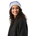 Blue snowflake Knitted beanie - Image 1