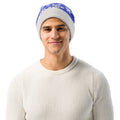 Blue snowflake Knitted beanie - Image 2