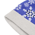 Blue snowflake Knitted beanie - Image 4