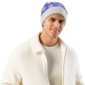 Blue snowflake Knitted beanie - Image 3