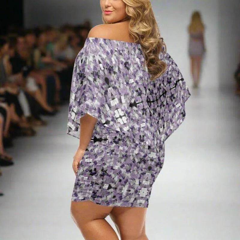 "Lavender Gem" Abstract Print Wrap Dress| Iron Phoenix GHG - Iron Phoenix GHG