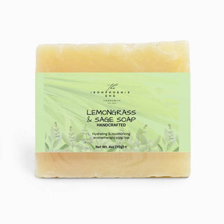 Lemongrass Sage Soap 4oz, Organic Calm, Sensitive Skin Care - Iron Phoenix GHG