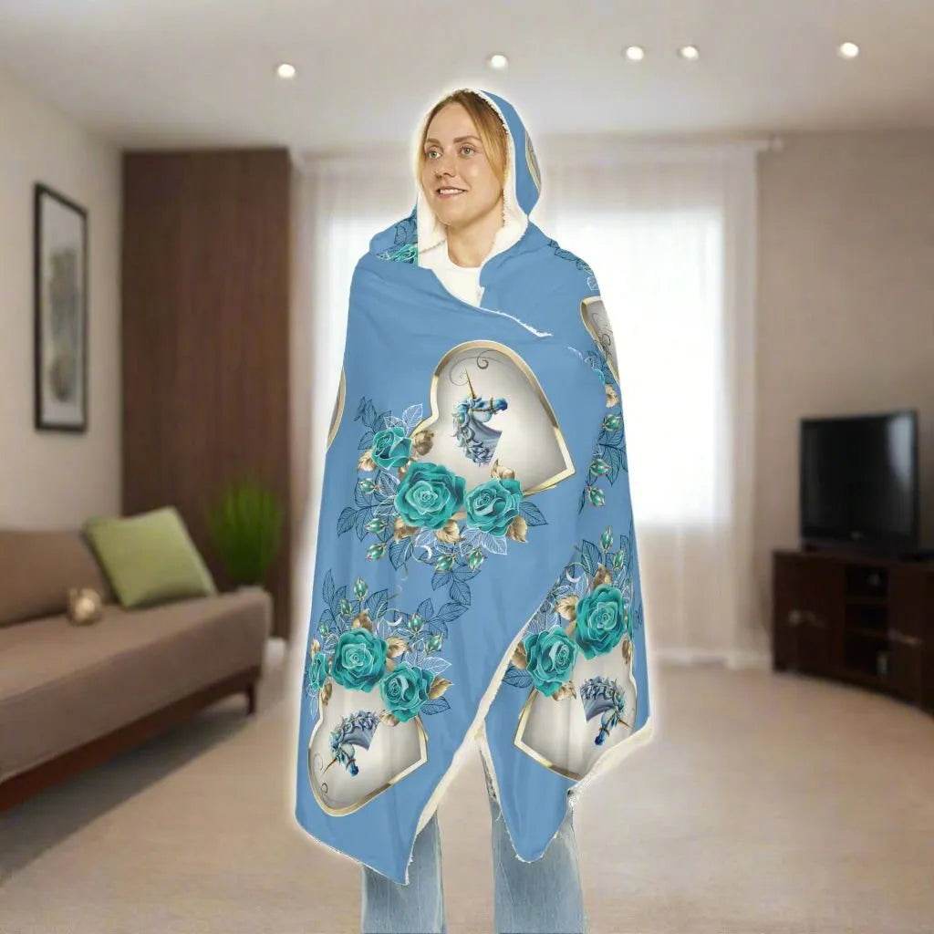 Unicorn Snuggle Blanket | Cozy Hooded Throw