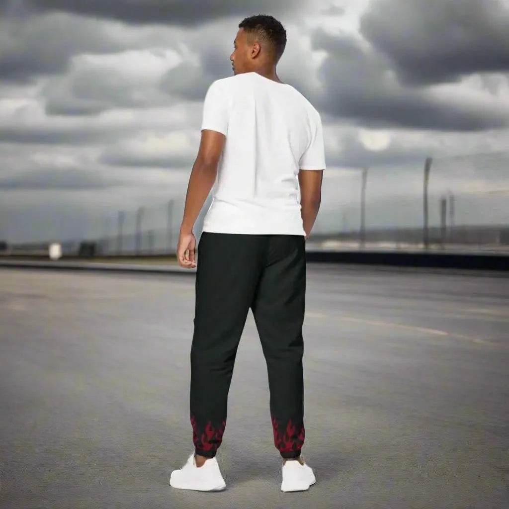 Maroon Accent Track Pants - Active Comfort - Iron Phoenix GHG