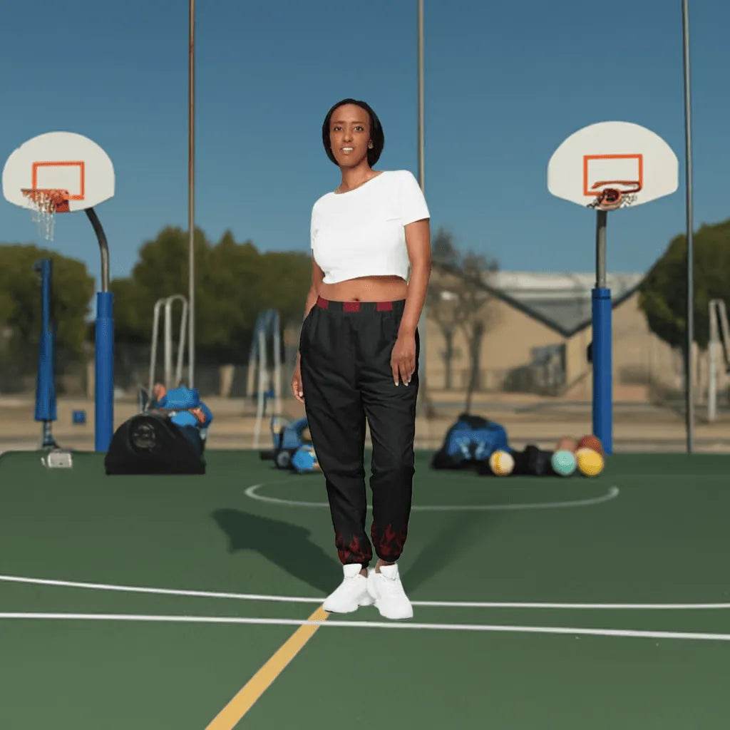 Maroon Accent Track Pants - Active Comfort - Iron Phoenix GHG