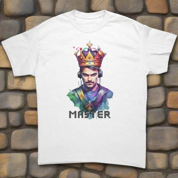 Men’s Gaming Master T-Shirt – Pixel Art Design, Comfort Fit - Iron Phoenix GHG