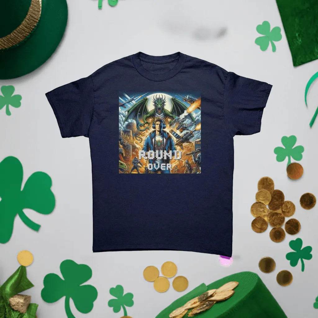 Men’s Round Over Gamer T-Shirt - Cotton Style - Iron Phoenix GHG