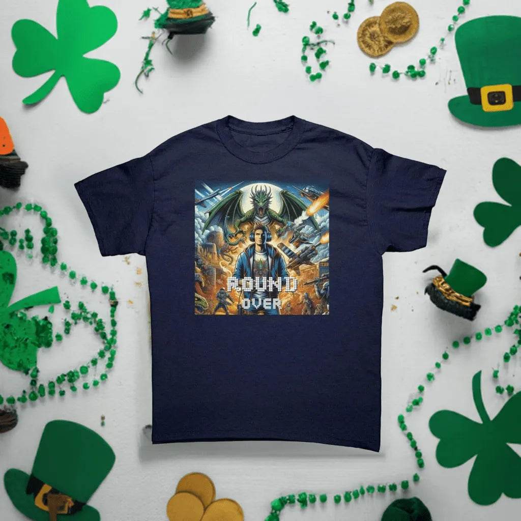 Men’s Round Over Gamer T-Shirt - Cotton Style - Iron Phoenix GHG
