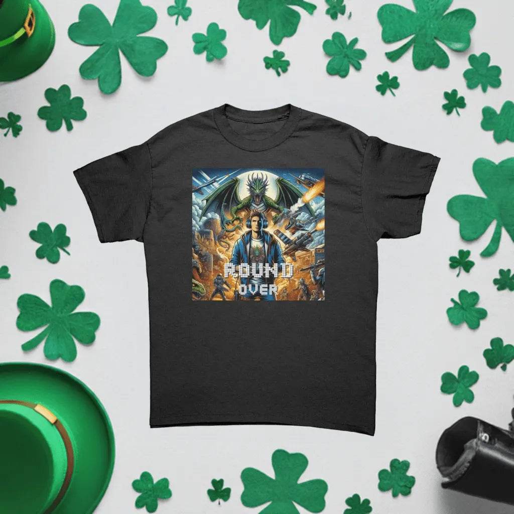 Men’s Round Over Gamer T-Shirt - Cotton Style - Iron Phoenix GHG