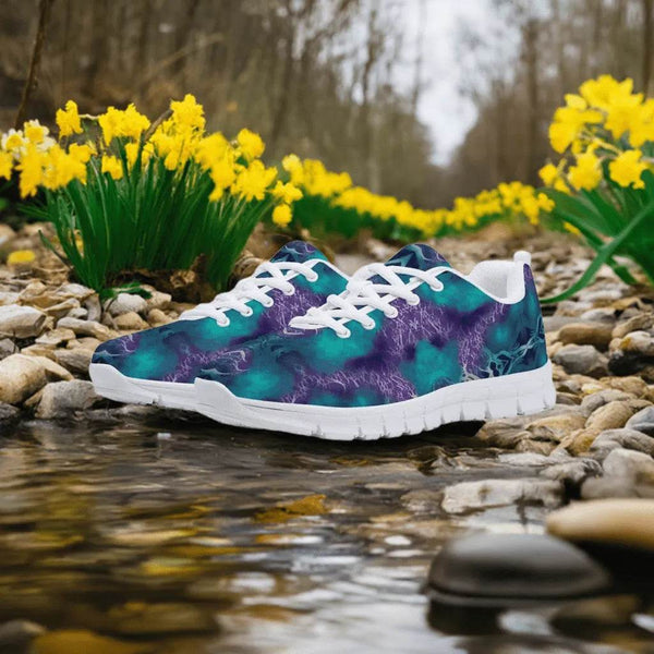 Men’s Teal and Purple Running Shoes - Stylish Fit - Iron Phoenix GHG