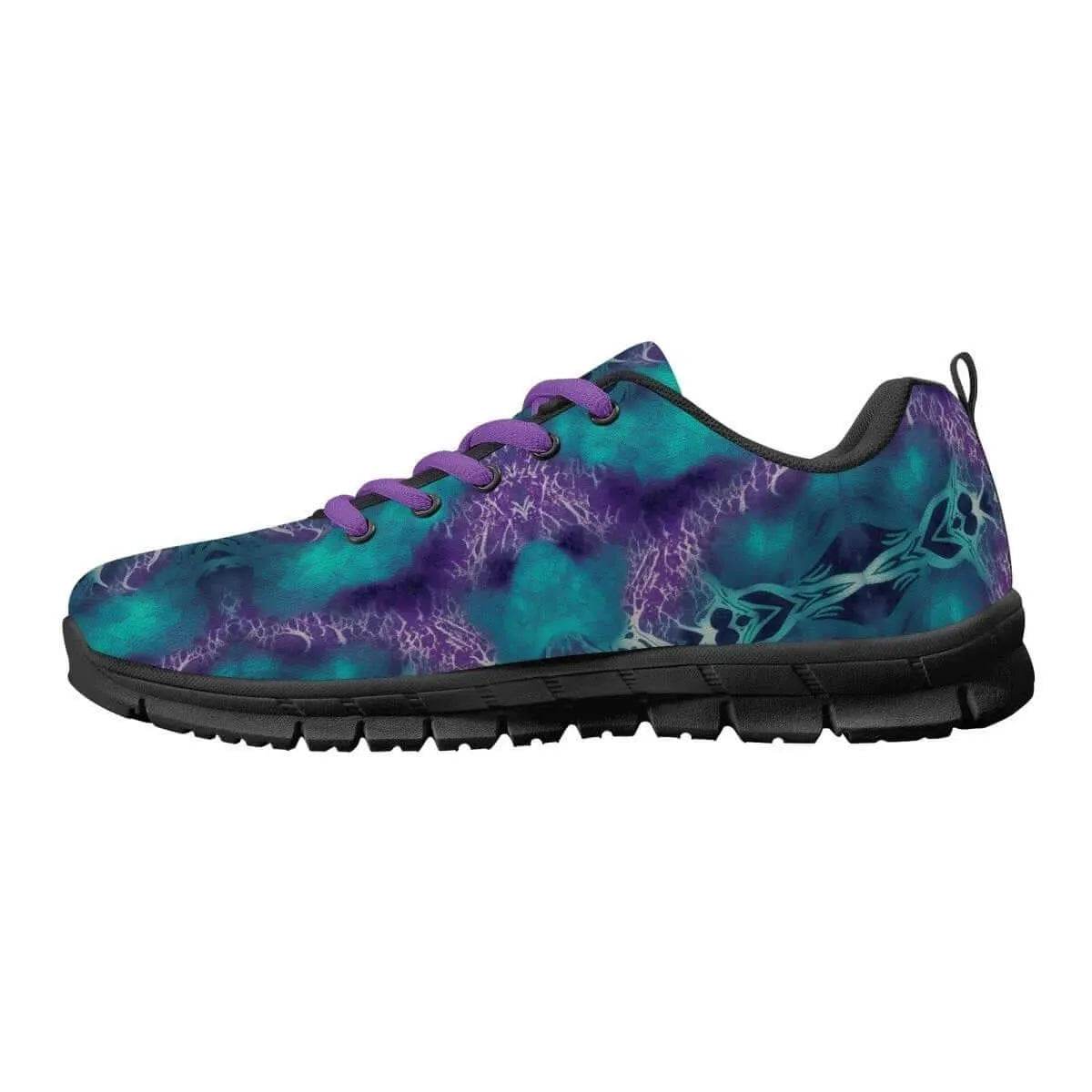 Men’s Teal and Purple Running Shoes - Stylish Fit - Iron Phoenix GHG