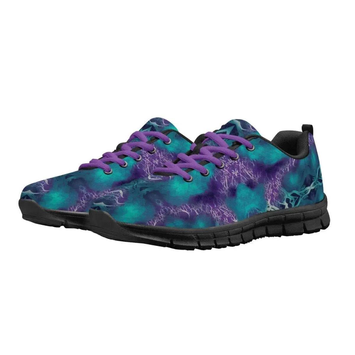 Men’s Teal and Purple Running Shoes - Stylish Fit - Iron Phoenix GHG